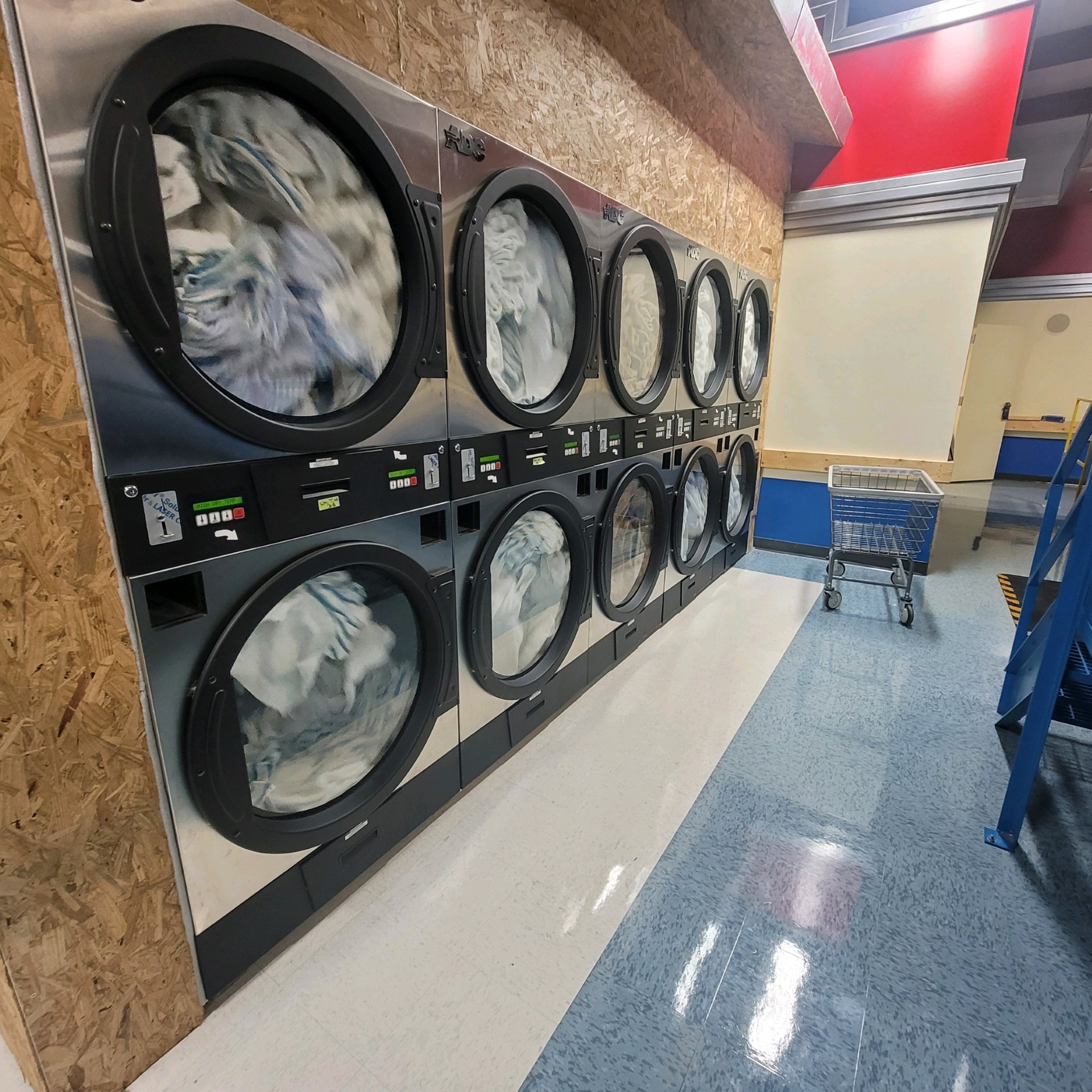Commercial laundry measurement at Hollister Laundry