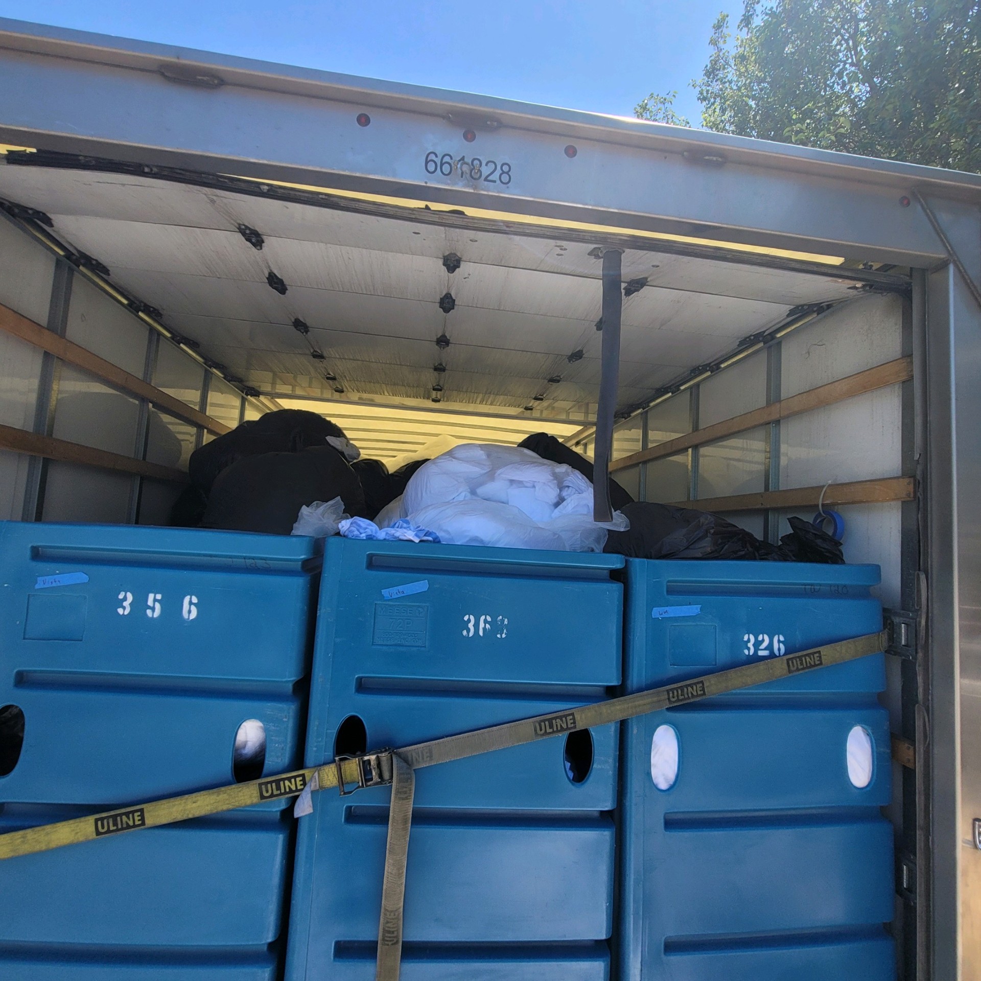 Commercial laundry processing at Hollister Laundry