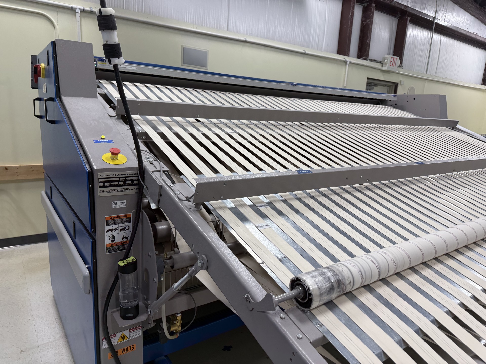 Commercial laundry processing at Hollister Laundry