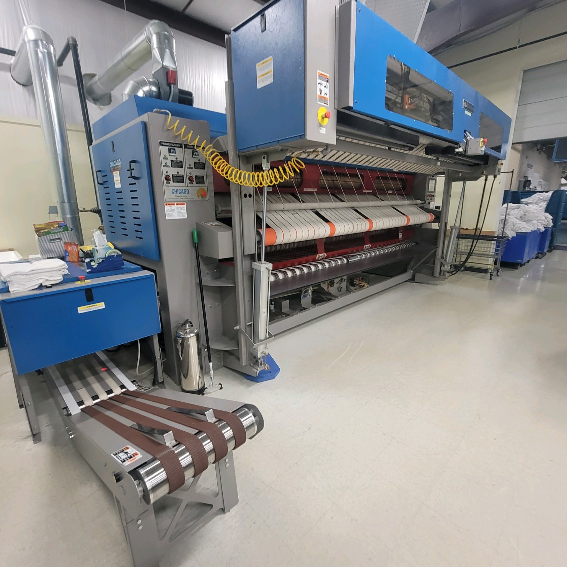 Commercial laundry processing at Hollister Laundry