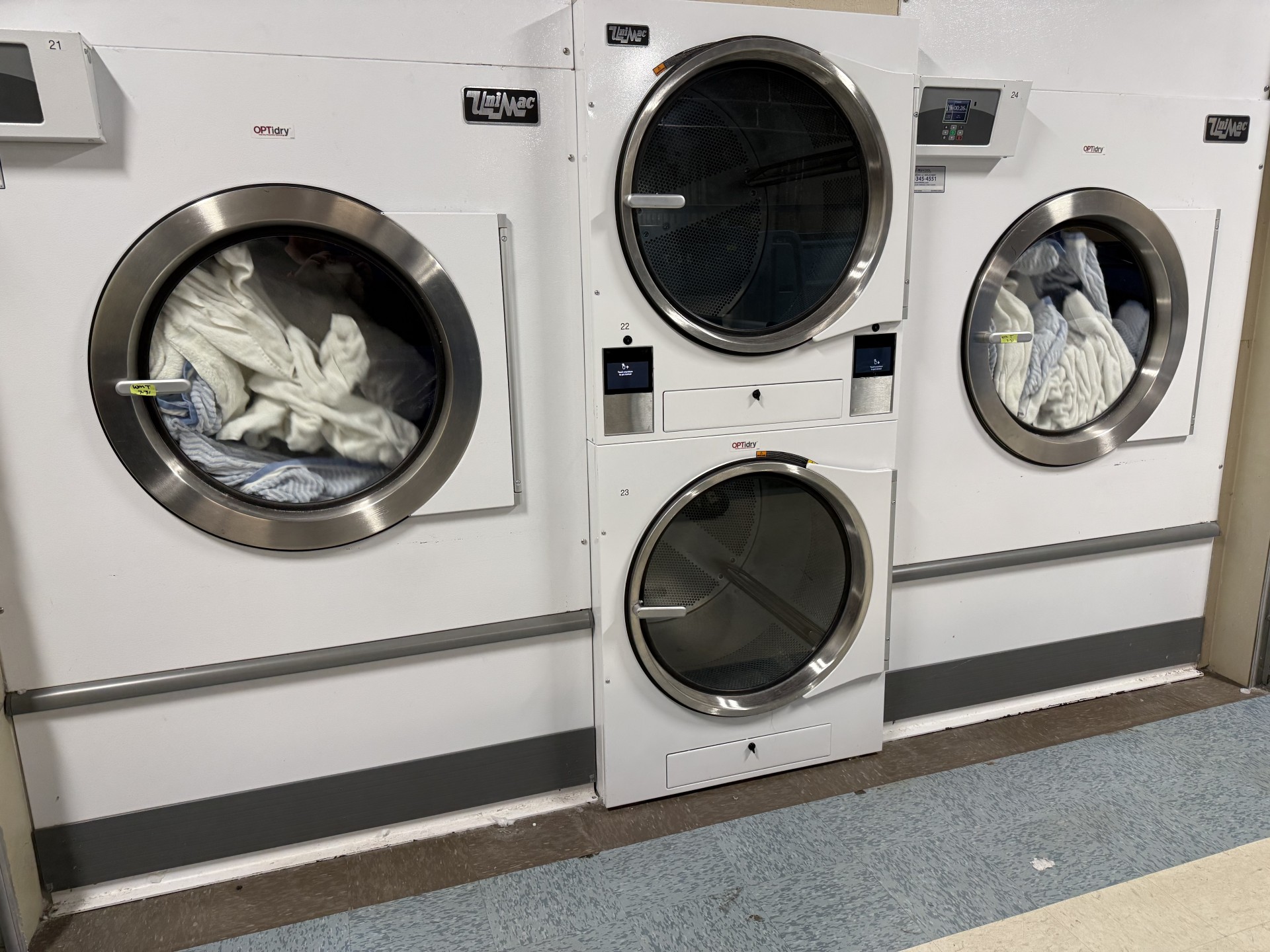 Commercial laundry processing at Hollister Laundry